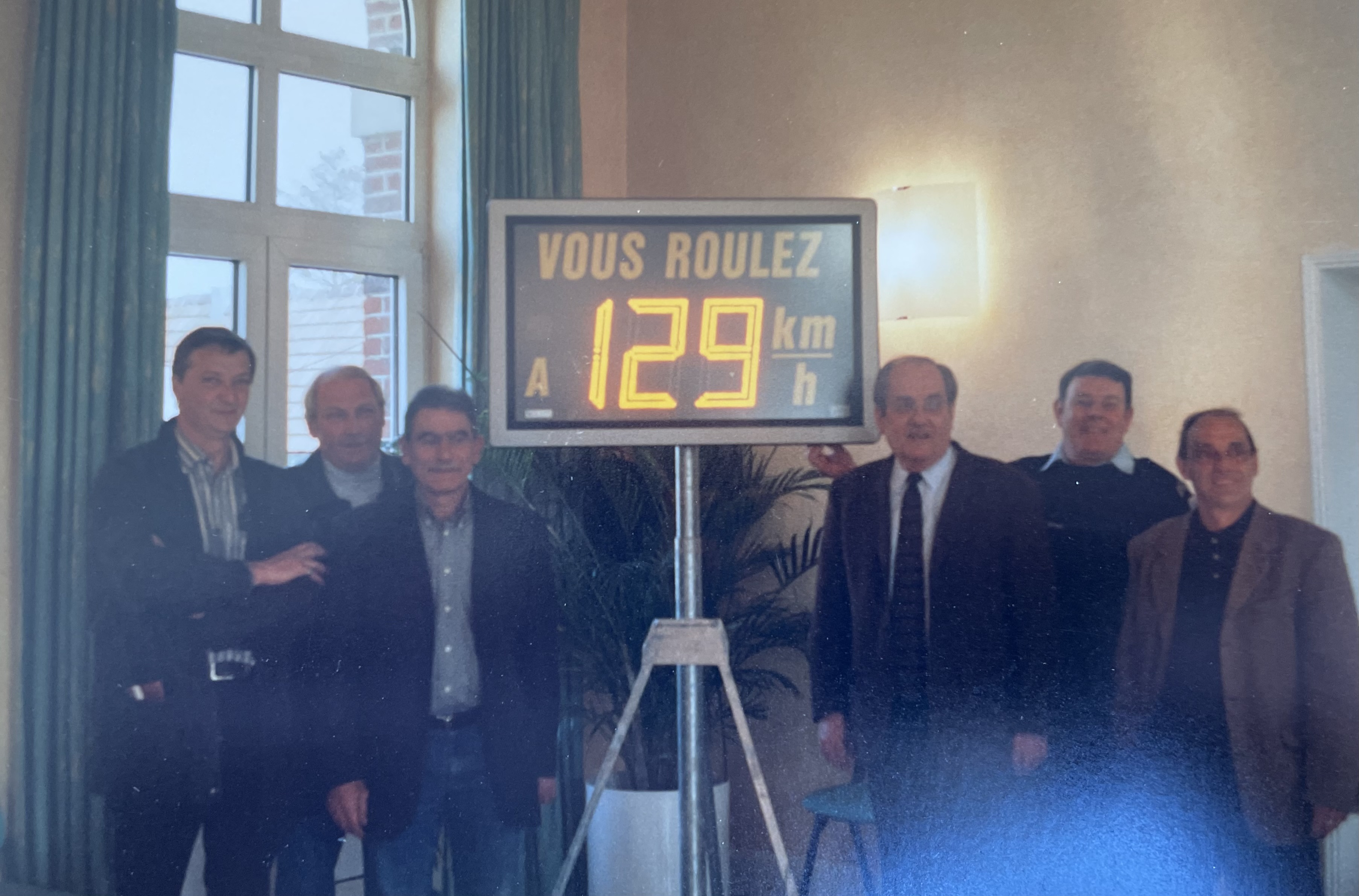 Inauguration du panneau de vitesse