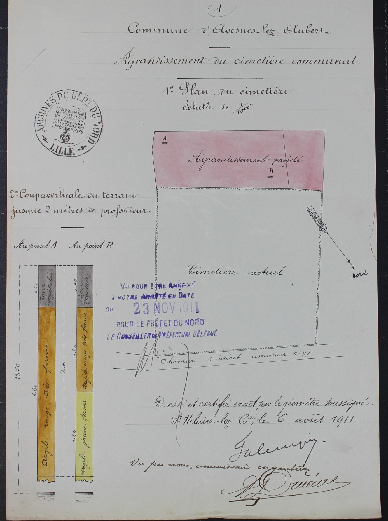 Agrandissement du cimetière