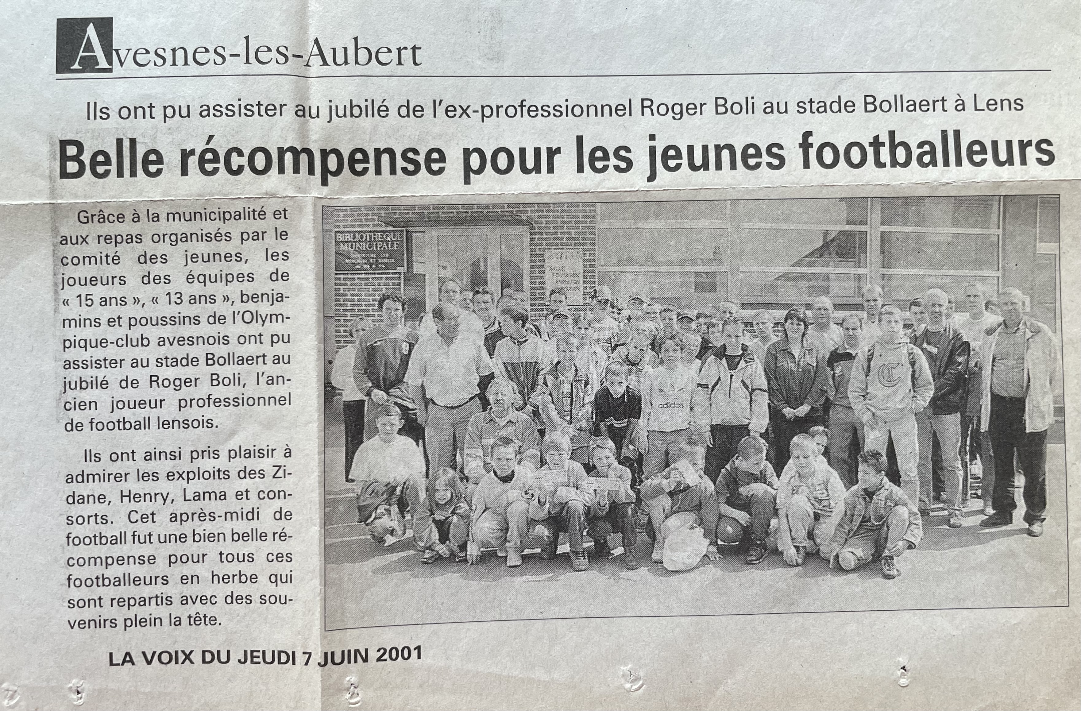 Belle récompense pour les jeunes footballeurs