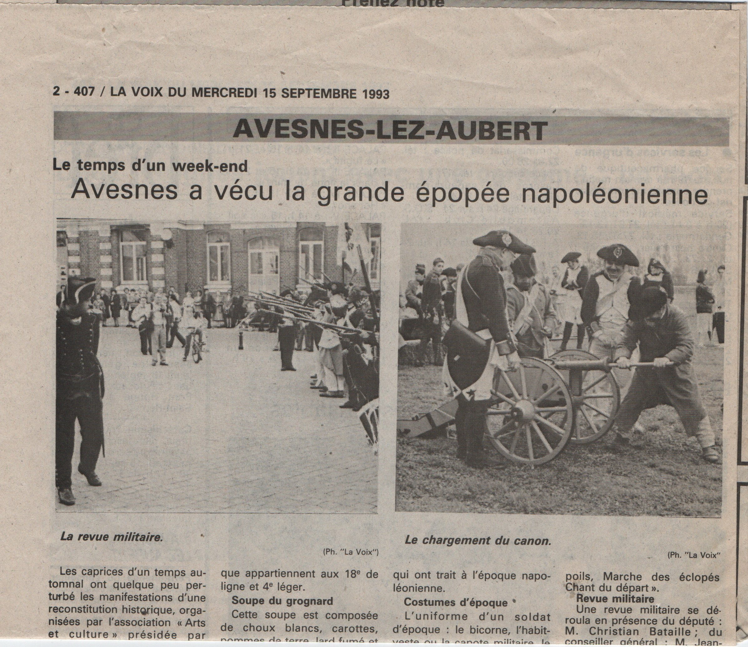 Reconstitution historique de l'époque napoléonnienne